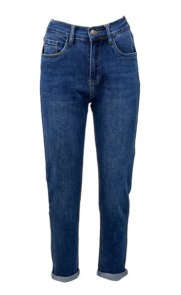 Teygju gallabuxur 16233 - MOM FIT