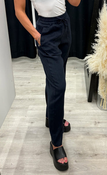 PULZ Luca pants full length - dark sapphire