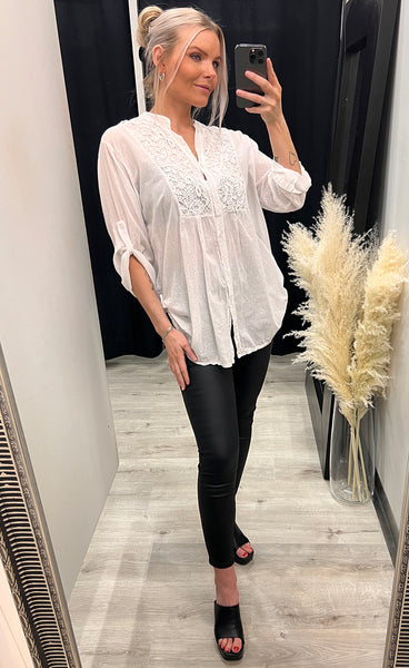 Hottie blouse - snow white