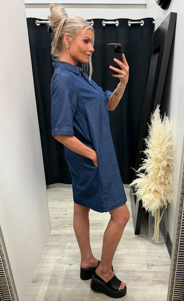Larissa dress 5 - mid blue denim