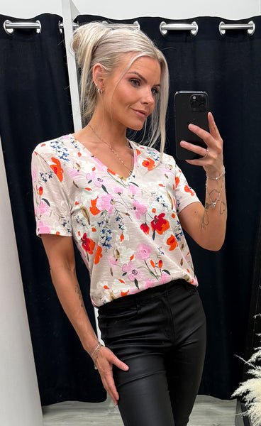 FREEQUENT Viva tee - moonbeam w. ballerina