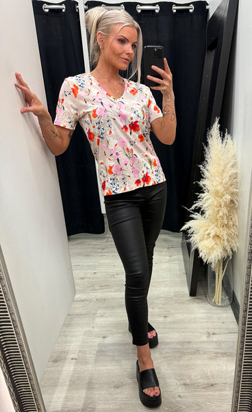 FREEQUENT Viva tee - moonbeam w. ballerina