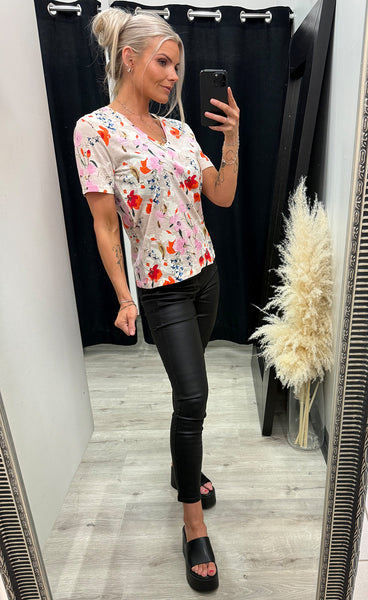 FREEQUENT Viva tee - moonbeam w. ballerina
