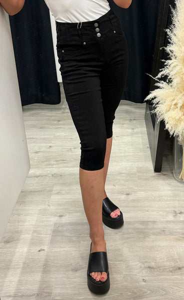 Zalin 12 capri pants - black