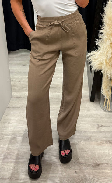 PULZ Luca pants full length - walnut