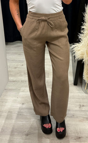 PULZ Luca pants full length - walnut