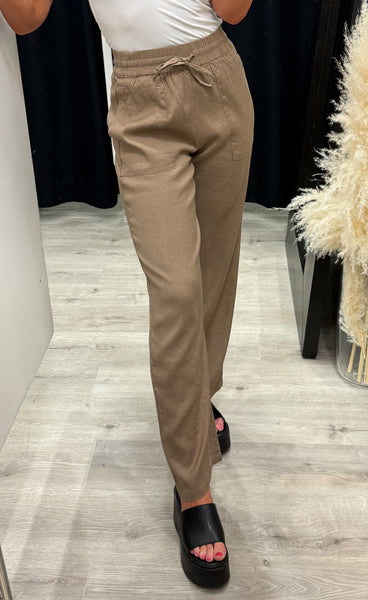 PULZ Luca pants full length - walnut