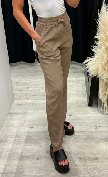 PULZ Luca pants full length - walnut