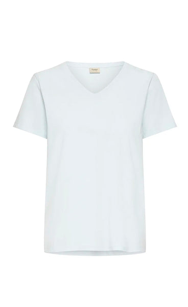 Shoulder v-neck tee 1 - blanc de blanc