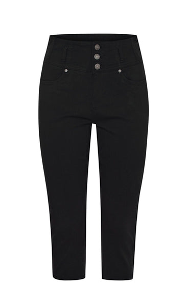 Zalin 12 capri pants - black