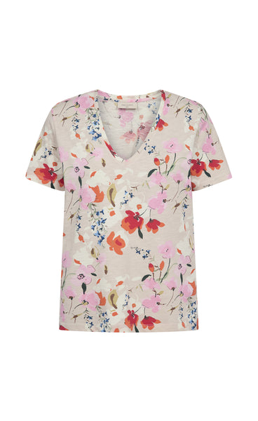 FREEQUENT Viva tee - moonbeam w. ballerina