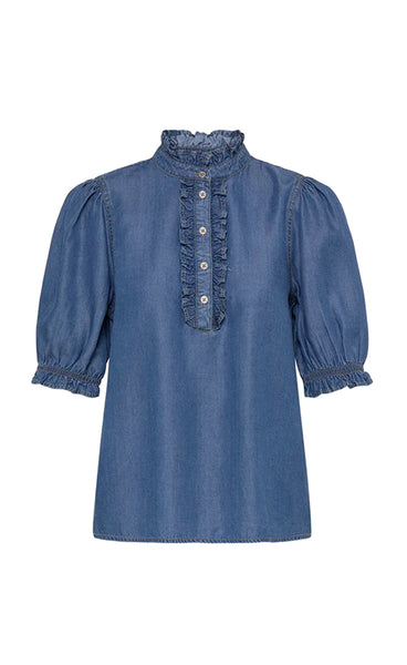 Kosmo blouse - mid blue denim