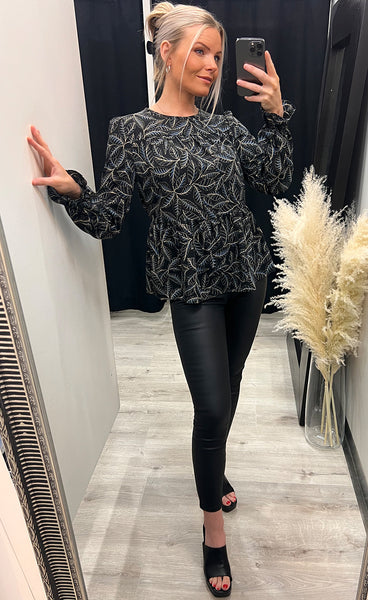 Fajetta blouse - indigo blue