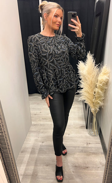 Fajetta blouse - indigo blue