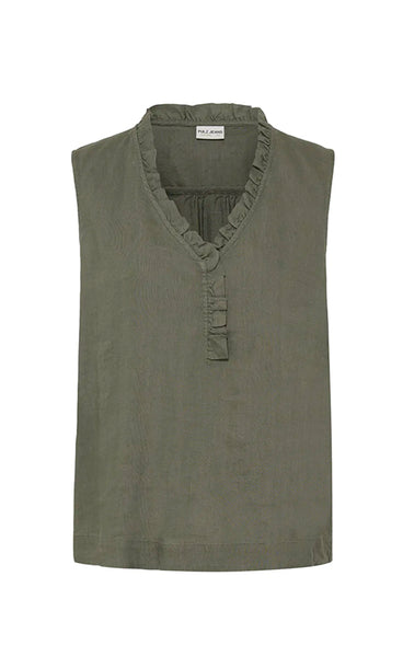 PULZ Luca top - deep lichen green