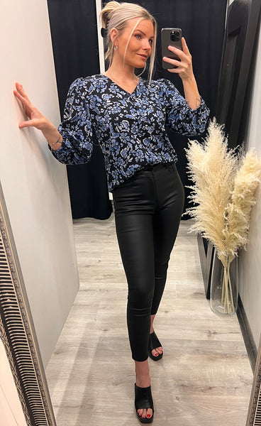 Shila blouse 1 - blue mix