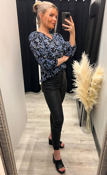Shila blouse 1 - blue mix