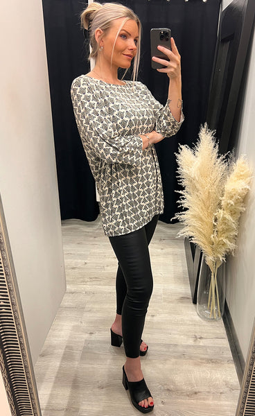 Flora tee 1 - malachite