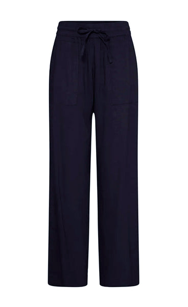 PULZ Luca pants full length - dark sapphire