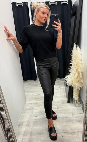 Thamira 2/4 pullover - black