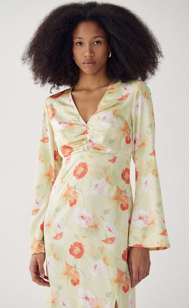 N-Kamey dress - delina green print