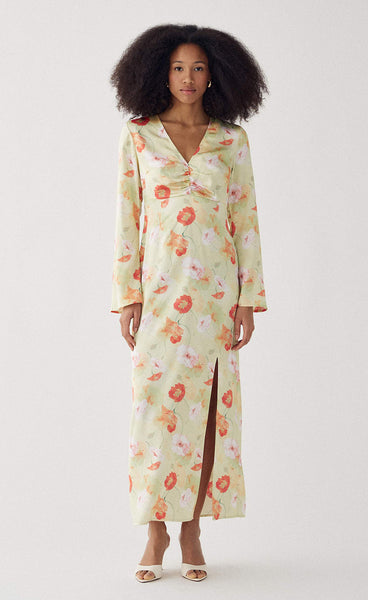 N-Kamey dress - delina green print