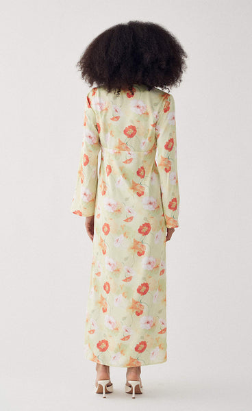 N-Kamey dress - delina green print