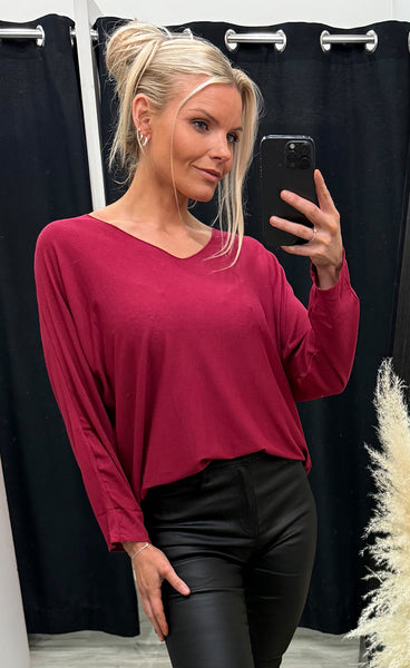 Sasha pullover - rasberry
