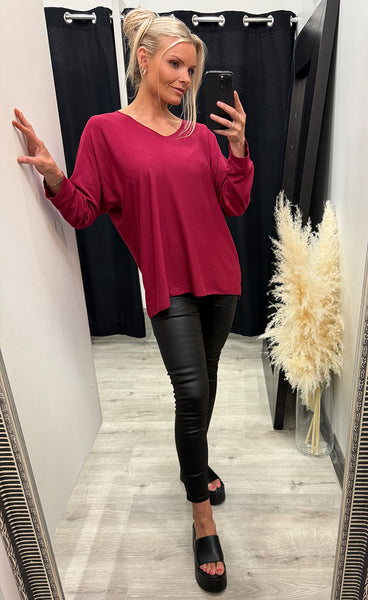 Sasha pullover - rasberry