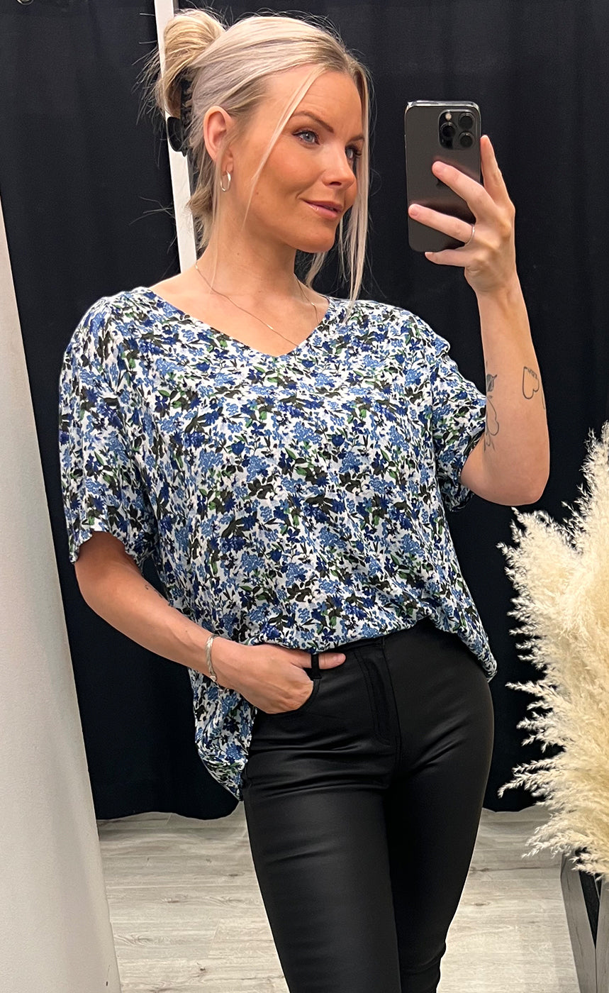 Iris blouse - navy mix