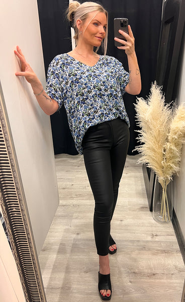 Iris blouse - navy mix