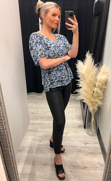 Iris blouse - navy mix