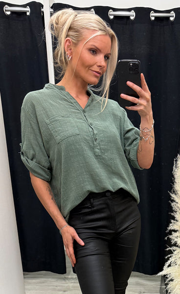 Aria blouse - agave green