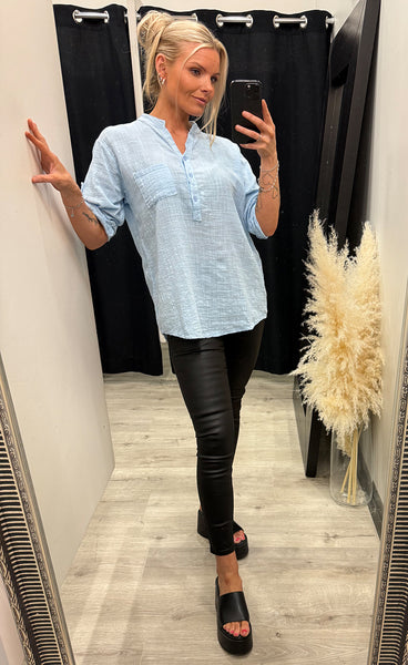 Aria blouse - light blue