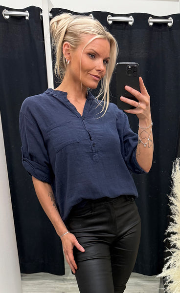 Aria blouse - navy