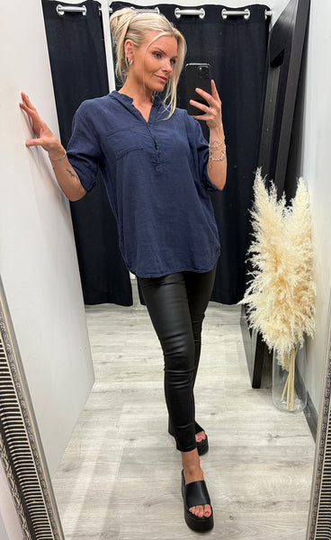 Aria blouse - navy