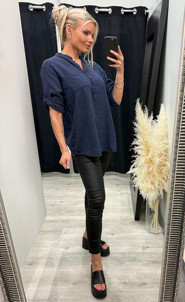 Aria blouse - navy