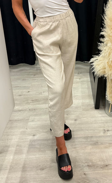 PULZ Luca pants - sandshell melange