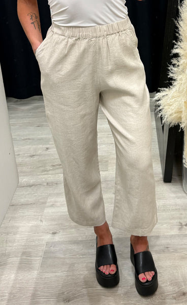 PULZ Luca pants - sandshell melange