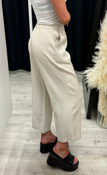 PULZ Luca pants - sandshell melange