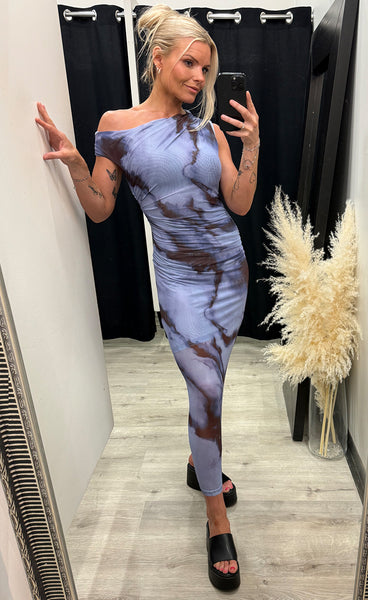 Tiana mesh dress - bleu