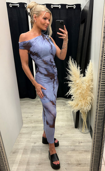 Tiana mesh dress - bleu