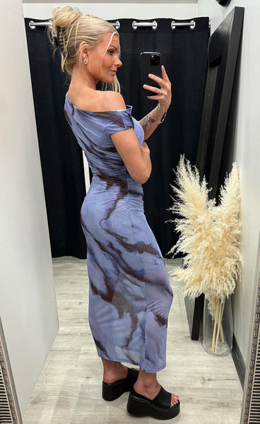 Tiana mesh dress - bleu