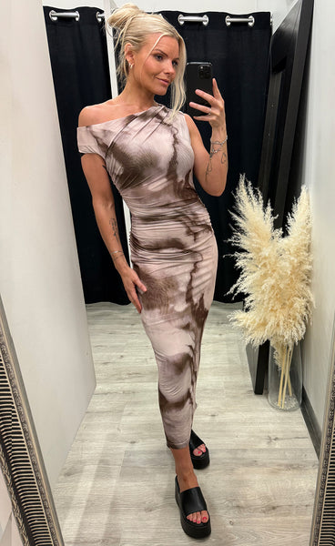 Tiana mesh dress - taupe
