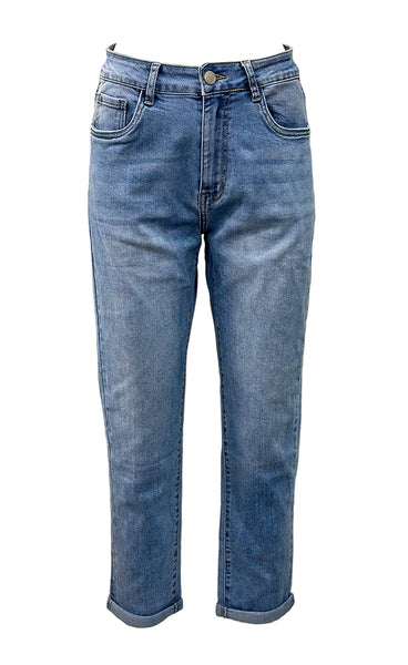 Teygju gallabuxur 2157-2-C - MOM FIT