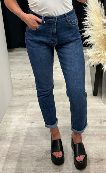 Teygju gallabuxur 2189-2-A - MOM FIT