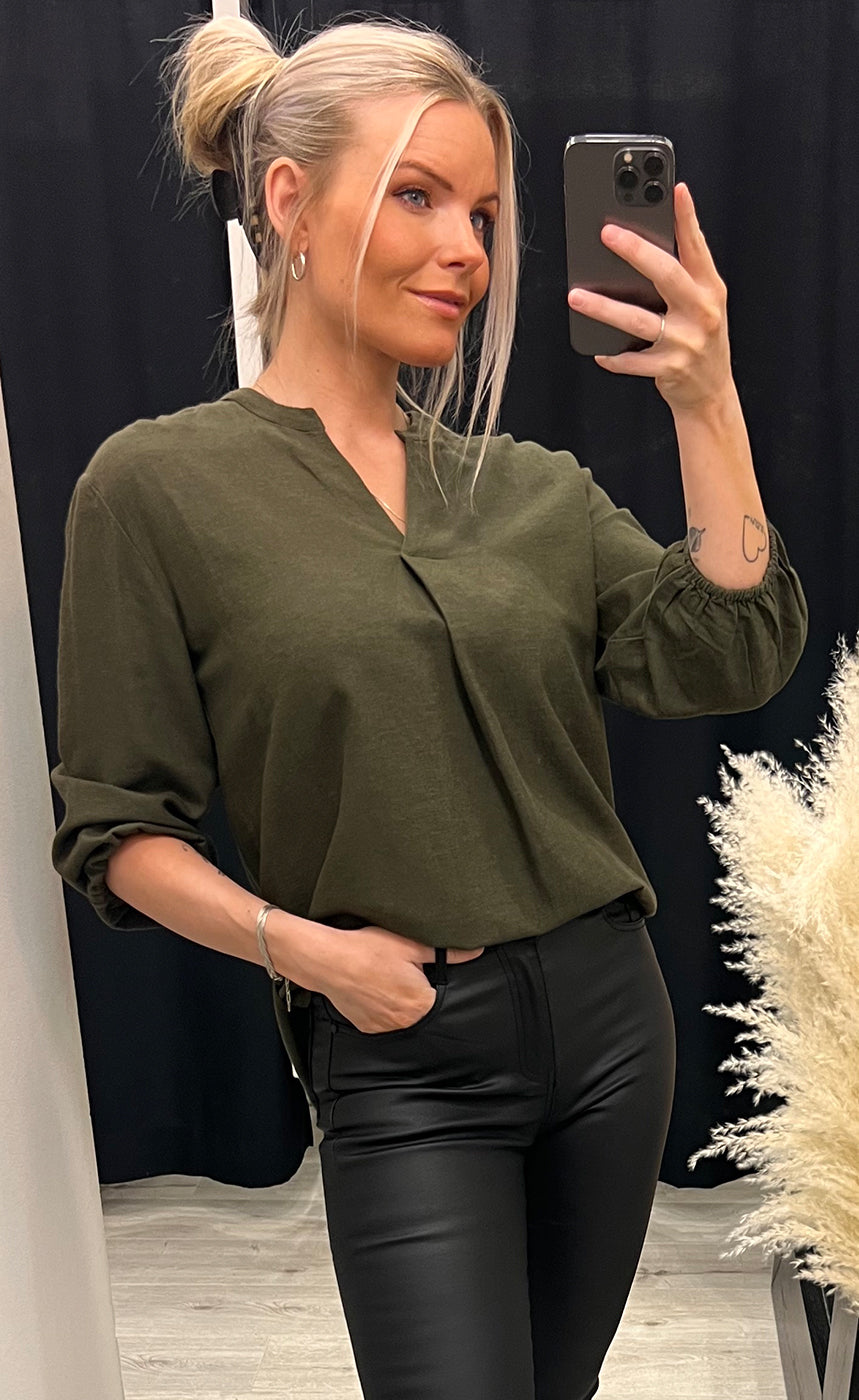 Maddie blouse - olive green