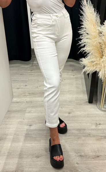 Teygju gallabuxur 8650-2 - MOM FIT