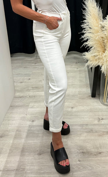 Teygju gallabuxur 8650-2 - MOM FIT