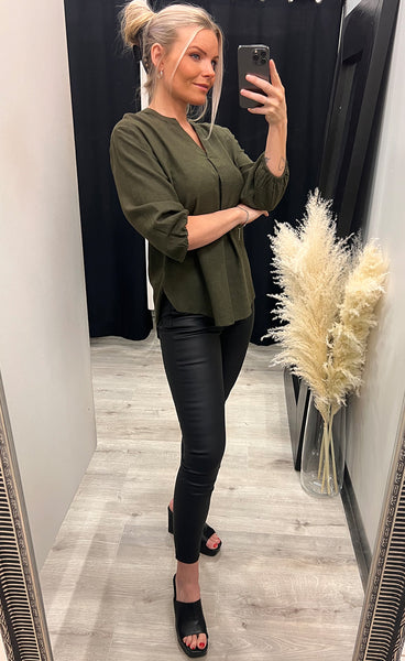 Maddie blouse - olive green